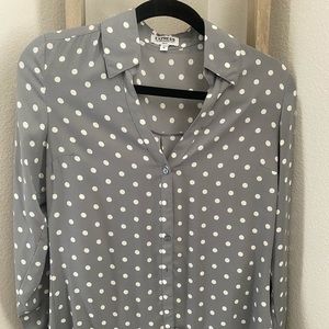 EXPRESS Long Sleeved Slim Fit Portofino Shirt - S